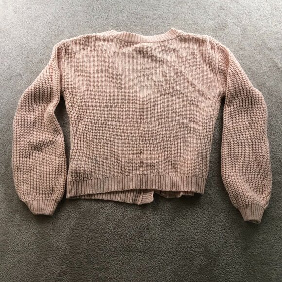 Cat & Jack Girls Cardigan Sweater Large V-Neck Pink Button-Up Cozy Knit Casual - Picture 9 of 9